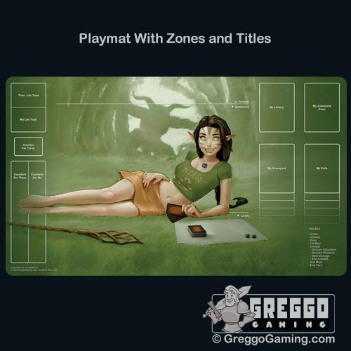 Product Photo of the Green Magic Gamer Girl Playmat