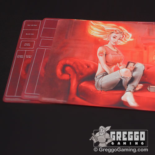 Product Photo of the Red Magic Gamer Girl Playmat